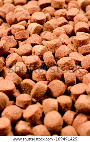 Pet food texture. Shallow depth of field. Useful for backgrounds.