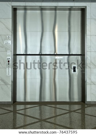 A giant cargo elevator in a modern building