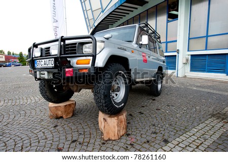 BUCHAREST, ROMANIA - MAY 13: Toyota Land Cruiser on display at the \