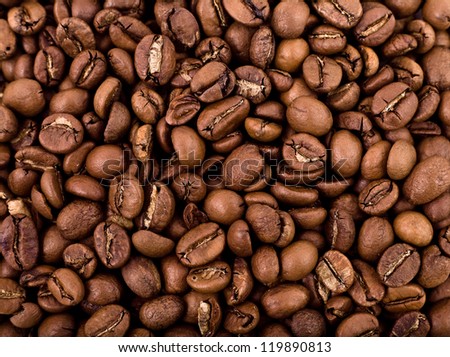 a lot of coffee beans for a background