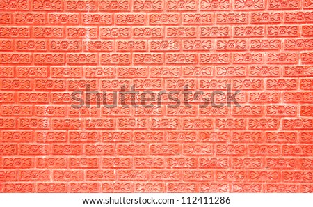 Red brick walls laid until the pattern is beautiful.