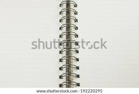 Open notebook with  white  two page for background