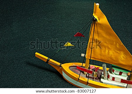 Fishing boats used to fish in the sea. But this boat is a replica vessel.