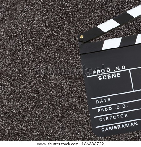 Blank movie production clapper board with copy space