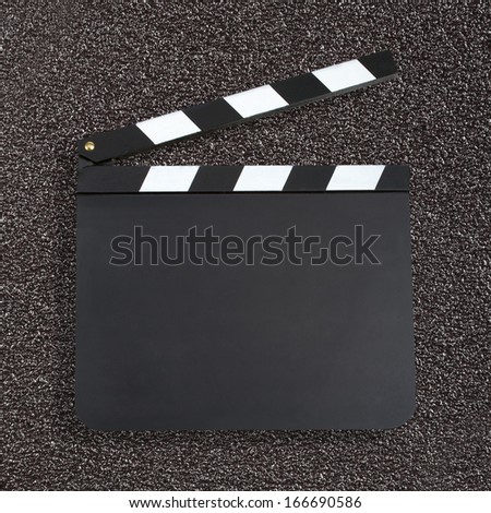 Blank movie production clapper board with copy space