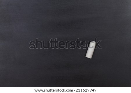 Blank chalkboard with chalk