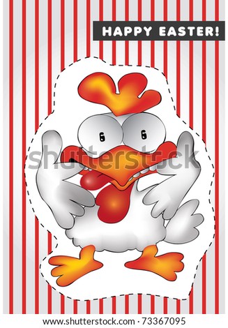 funny chicken pictures. stock vector : Funny chicken