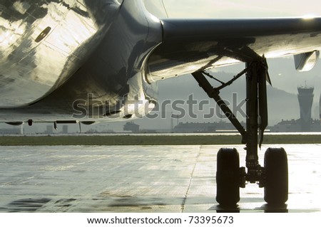 Aircraft landing gear detail