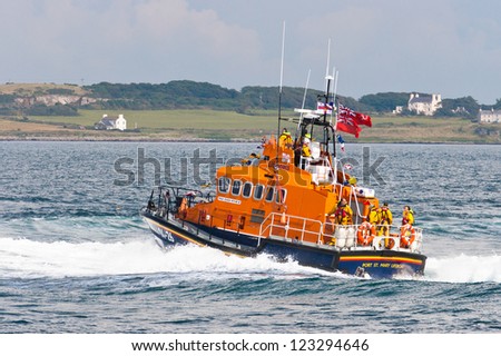 PORT ST. MARY, ISLE OF MAN, UK - AUGUST 22: Port St. Mary lifeboat \