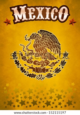 Mexico western style poster
