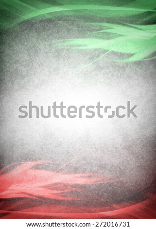 Red and green background ready for your text, Mexico - Italy background - flag colors