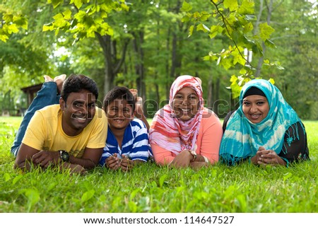 Outdoor Portrait of a indian family