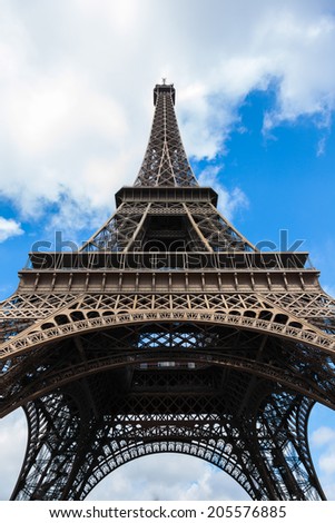 The eiffel tower in Paris - France \