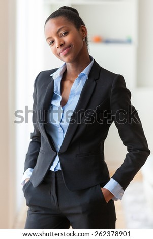 Portrait of a young African American business woman - Black people