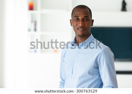 Portrait of a young African American business man - Black people