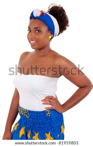 african traditional teenage isolated wearing clothes background clothing shutterstock