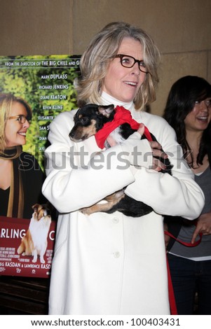 LOS ANGELES - APR 17:  Diane Keaton and Rescue dogs up for adoption arrives at the 