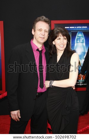 LOS ANGELES - MARCH 6: Simon Wells, Wendy Wells at the World Premiere of \'Mars Needs Moms\' held at the El Capitan Theater in Los Angeles, California on March 6, 2011