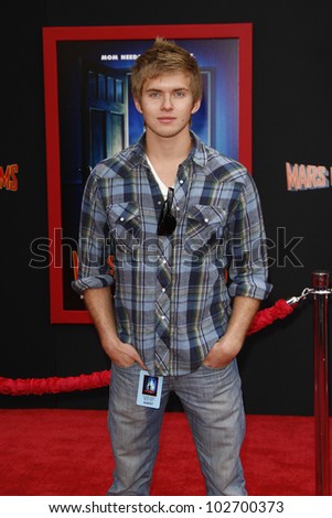 LOS ANGELES - MARCH 6: Chris Brochu at the World Premiere of \'Mars Needs Moms\' held at the El Capitan Theater in Los Angeles, California on March 6, 2011
