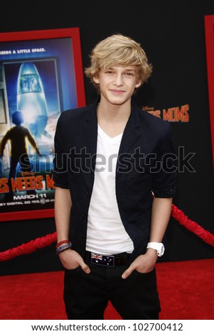 LOS ANGELES - MARCH 6: Cody Simpson at the World Premiere of 'Mars Needs Moms' held at the El Capitan Theater in Los Angeles, California on March 6, 2011