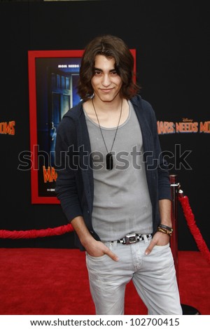 LOS ANGELES - MARCH 6: Blake Michael at the World Premiere of \'Mars Needs Moms\' held at the El Capitan Theater in Los Angeles, California on March 6, 2011