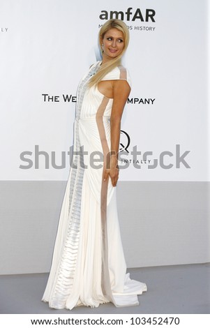 ANTIBES - MAY 24: Paris Hilton at the 2012 amfAR\'s Cinema Against AIDS at Hotel Du Cap on May 24, 2012 in Antibes, France