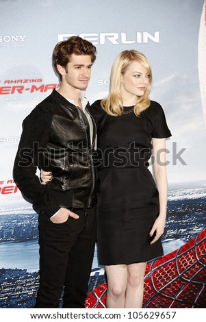 BERLIN - JUN 20: Andrew Garfield, Emma Stone at the photo call for \
