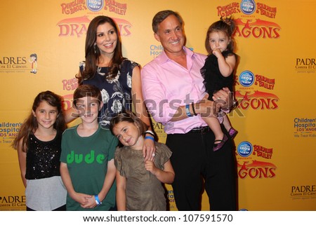 LOS ANGELES - JUL 12:  Heather Dubrow and family arrives at 'Dragons' presented by Ringling Bros. & Barnum & Bailey Circus at Staples Center on July 12, 2012 in Los Angeles, CA