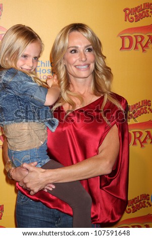 LOS ANGELES - JUL 12:  Taylor Armstrong and her daughter arrives at \'Dragons\' presented by Ringling Bros. & Barnum & Bailey Circus at Staples Center on July 12, 2012 in Los Angeles, CA