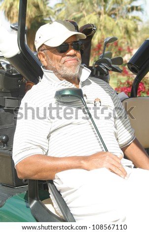 PALM SPRINGS - FEB 7: Berry Gordy at the 15th Frank Sinatra Celebrity Invitational Golf Tournament at Desert Willow Golf Course on February 7, 2003 in Palm Springs, California