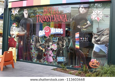 LOS ANGELES - SEP 22:  Display at the screening of Columbia Pictures and Sony Pictures Animation\'s \'Hotel Transylvania\' at Pacific Theater at The Grove on September 22, 2012 in Los Angeles, CA