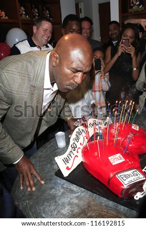 BEVERLY HILLS - OCT 19: Evander Holyfield at the 50th Birthday Party for Evander Holyfield at Julians Auctions on October 19, 2012 in Beverly Hills, California