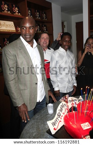 BEVERLY HILLS - OCT 19: Evander Holyfield at the 50th Birthday Party for Evander Holyfield at Julians Auctions on October 19, 2012 in Beverly Hills, California