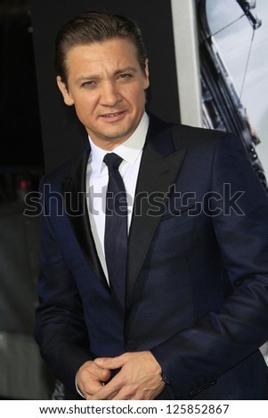 LOS ANGELES - JAN 23: Jeremy Renner at the LA premiere of Paramount Pictures' 'Hansel And Gretel: Witch Hunters' at Grauman's Chinese Theater on January 24, 2013 in Los Angeles, California