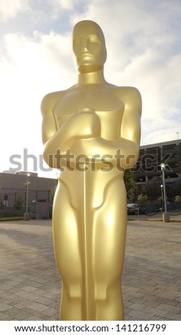 LOS ANGELES - JUN 5: Oscar statue at the screening of Lionsgate and Roadside Attractions\' \'Much Ado About Nothing\' on June 5, 2013 in Los Angeles, California