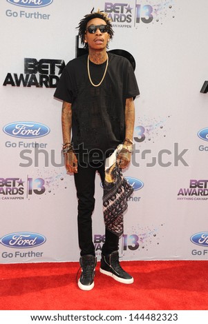 LOS ANGELES - JUN 30: Wiz Khalifa at the 2013 BET Awards at Nokia Theater L.A. Live on June 30, 2013 in Los Angeles, California