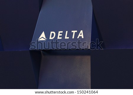 BEVERLY HILLS - AUG 15: Atmosphere, Delta signage at a summer celebration hosted by Delta Air Lines at a private residence on August 15, 2013 in Beverly Hills, California