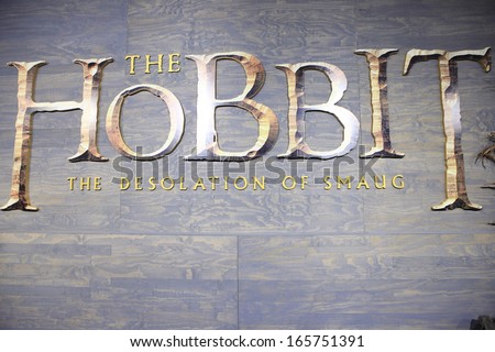 Los Angeles - Dec 2: Atmosphere, Poster, Display At The Premiere Of Warner Bros\' \'The Hobbit: The Desolation Of Smaug\' At The Dolby Theater On December 2, 2013 In Los Angeles, Ca