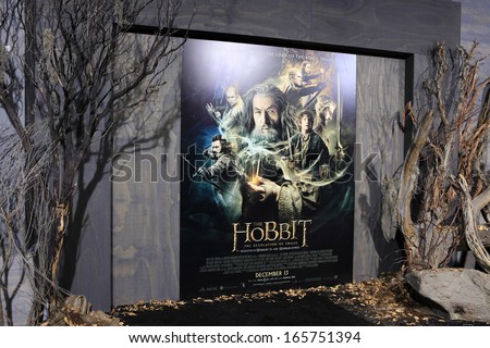 Los Angeles - Dec 2: Atmosphere, Poster, Display At The Premiere Of Warner Bros' 'The Hobbit: The Desolation Of Smaug' At The Dolby Theater On December 2, 2013 In Los Angeles, Ca