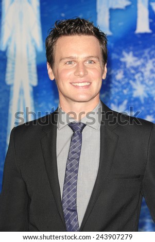 LOS ANGELES - NOV 19: Jonathan Groff at the premiere of Walt Disney Animation Studios\' \'Frozen\' at the El Capitan Theater on November 19, 2013 in Los Angeles, CA