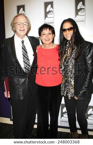 LOS ANGELES - JAN 28: Sheila E, Cheryl Kagan, Ken Kragen at the 30th Anniversary of \'We Are The World\' at The GRAMMY Museum on January 28, 2015 in Los Angeles, California