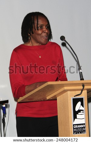 LOS ANGELES - JAN 28: Marcia Thomas at the 30th Anniversary of \'We Are The World\' at The GRAMMY Museum on January 28, 2015 in Los Angeles, California