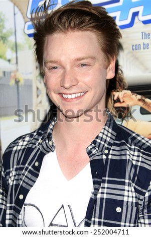 LOS ANGELES - FEB 10: Calum Worthy at the screening of the Disney Channel Original Movie 'Bad Hair Day' at the Frank G Wells Theater on February 10, 2015 in Burbank, CA