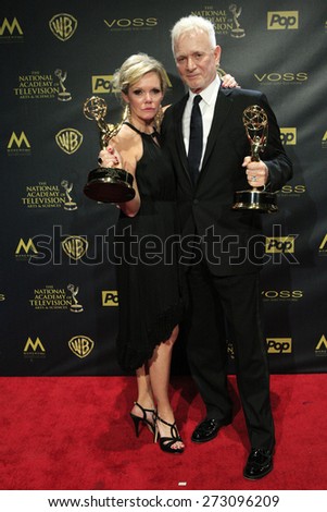 BURBANK - APR 26: Maura West, Anthony Geary at the 42nd Daytime Emmy Awards Gala at Warner Bros. Studio on April 26, 2015 in Burbank, California
