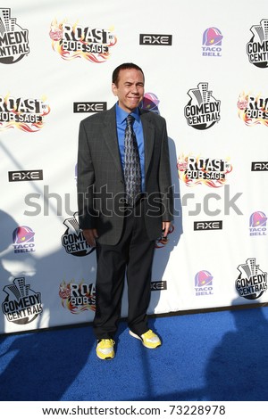 BURBANK - AUG 3:  Gilbert Gottfried arrives at the Bob Saget Roast in Burbank, California on August 3, 2008. He was recently fired after making tweets in bad taste after the Japan earthquake.