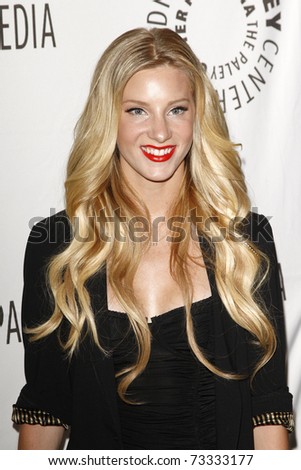 BEVERLY HILLS - MAR 16: Heather Morris arrives at the 2011 PaleyFest honoring \'Glee\' held at the Saban Theater in Beverly Hills on March 16, 2010.