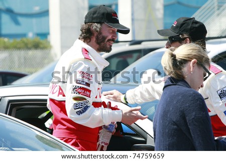 LOS ANGELES - APR 7:  Keanu Reeves attending the press day for the Toyota Pro/Celebrity Race in Long Beach, California on April 7, 2009.