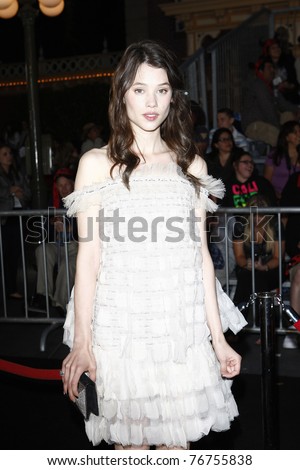 stock photo ANAHEIM MAY 7 Astrid BergsFrisbey at the world premiere
