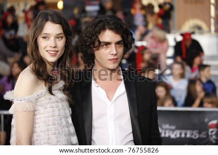 stock photo ANAHEIM MAY 7 Astrid BergsFrisbey Pierre Perrier at