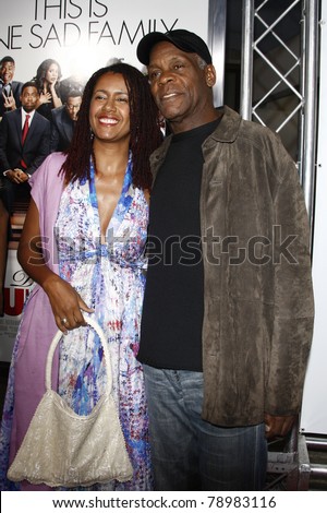 LOS ANGELES - APR 12: Danny Glover and wife at the World Premiere of \'Death At A Funeral\' held at the Arclight Theater in Los Angeles, California on April 12, 2010.